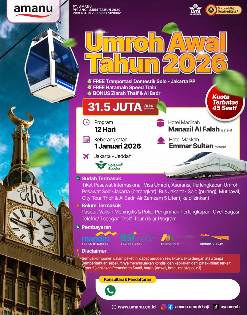 Umroh Awal Tahun 2026 Saudia Airlines