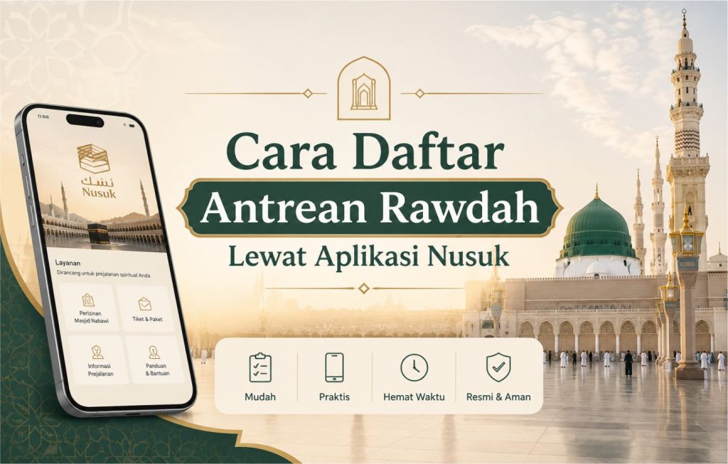Cara daftar antrean Rawdah lewat Nusuk