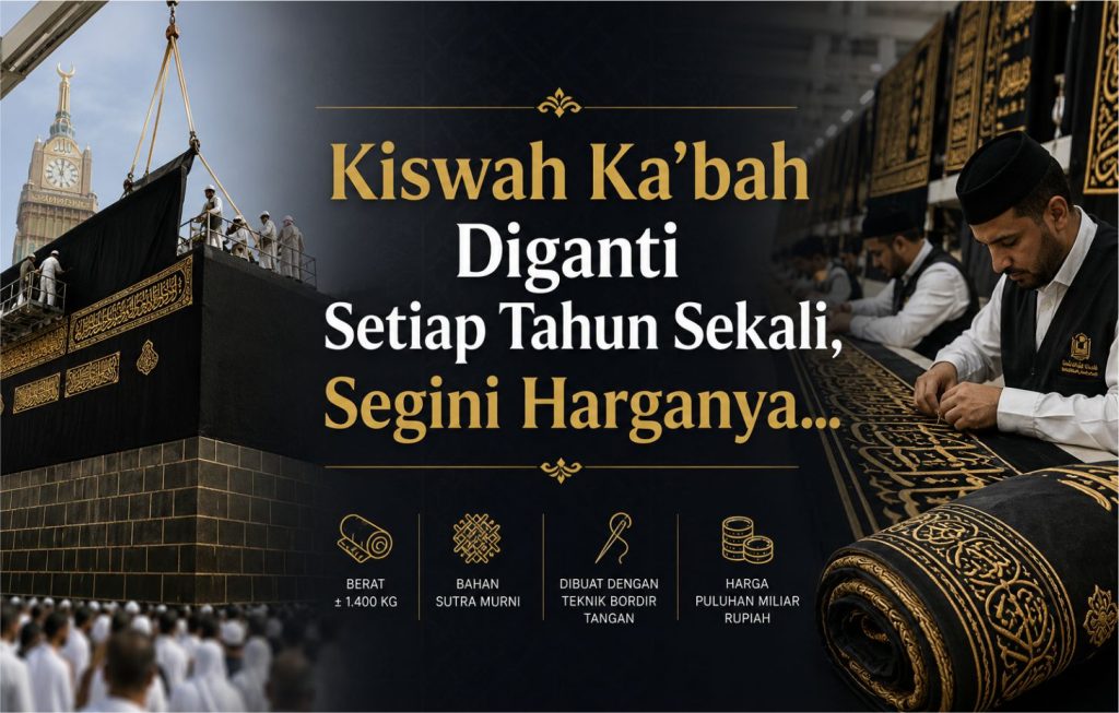 Kiswah Ka'bah Diganti Setiap Tahun Sekali, Segini Harganya...