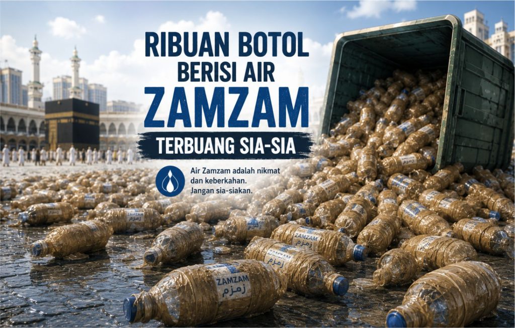 Ribuan Botol Berisi Air Zamzam Terbuang Sia-sia