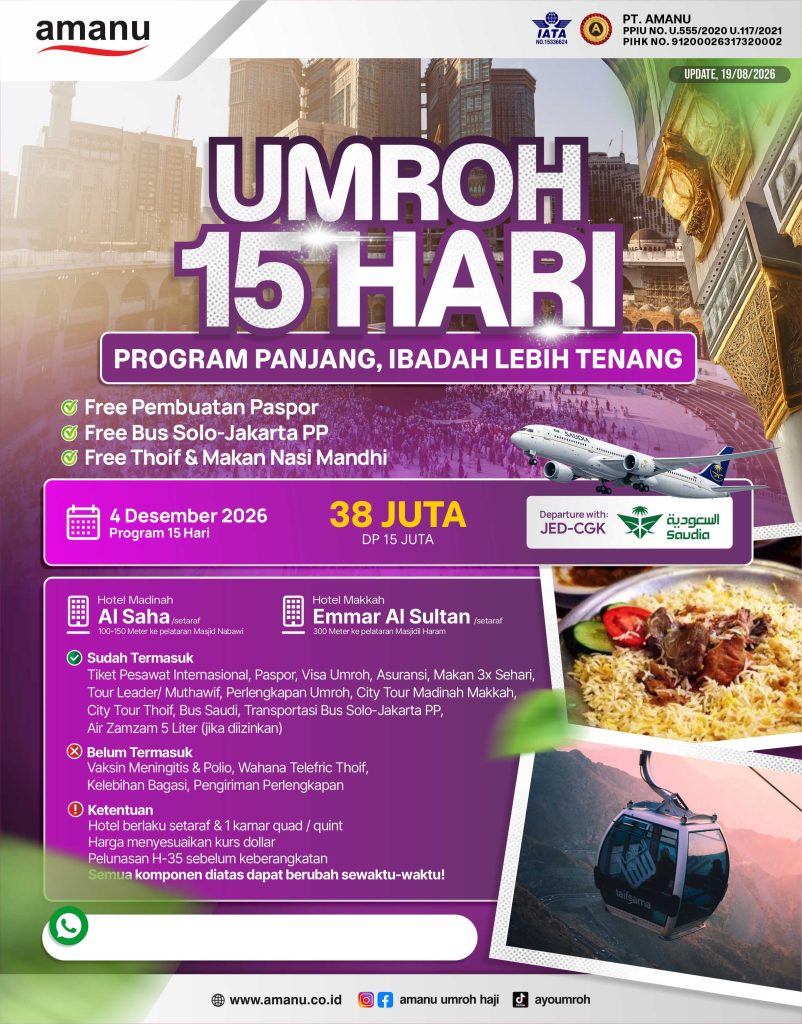 UMROH 15 HARI DES 2026